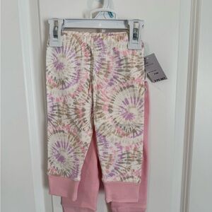Lands’ End Pink/Purple/Tan/Grey Tie Dye Pants and Pink Pants